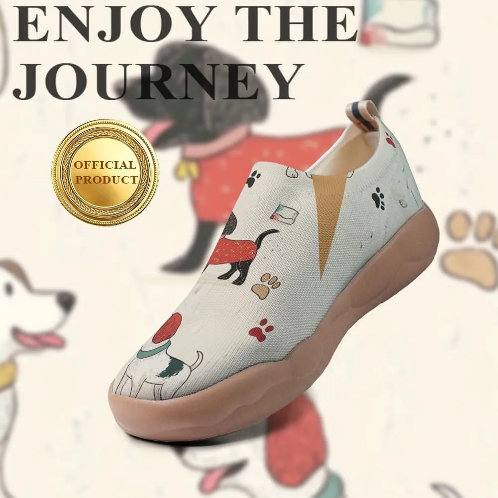 Women's Artistic Painted Travel Shoes Slip-On Casual Leather Loafers Lightweight and Comfortable Animal Style Sneakers