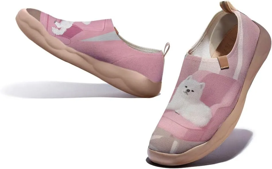 Women's Artistic Painted Travel Shoes Slip-On Casual Leather Loafers Lightweight and Comfortable Animal Style Sneakers