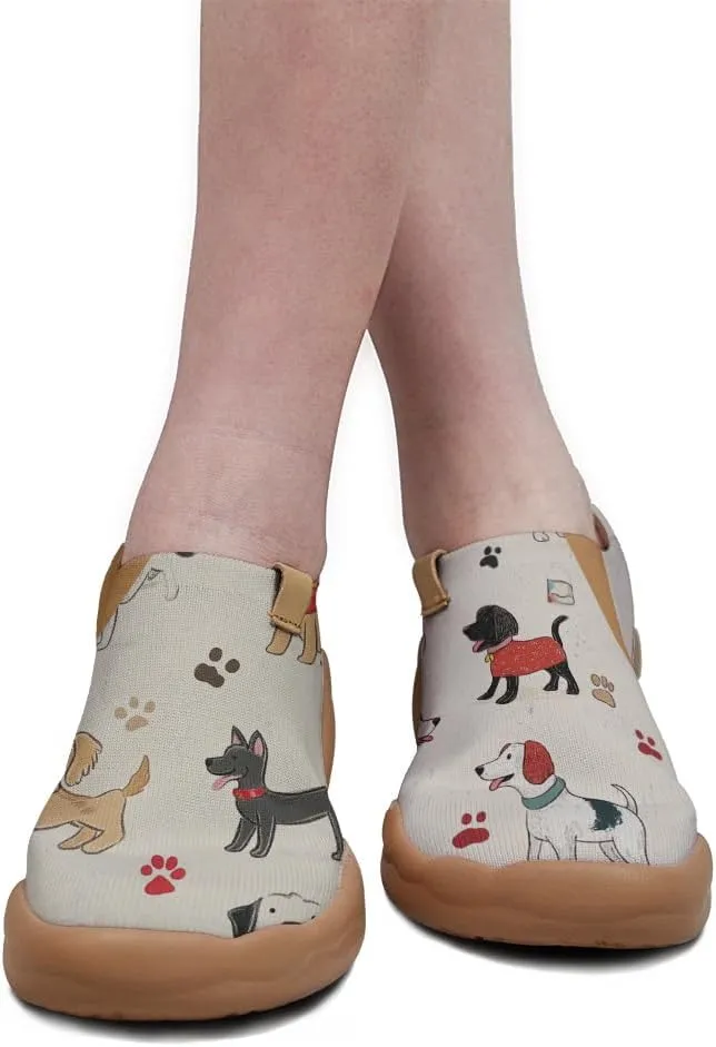Women's Artistic Painted Travel Shoes Slip-On Casual Leather Loafers Lightweight and Comfortable Animal Style Sneakers