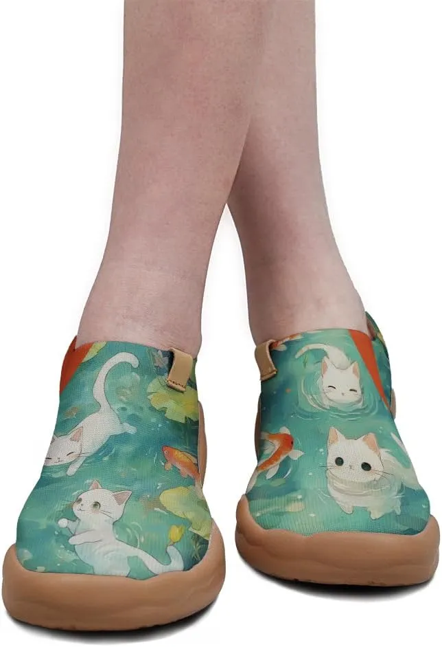 Women's Blossom Slip On Shoes Colorful Comfortable Lightweight Art Travel Sneakers Casual Floral Stylish Everyday Loafers