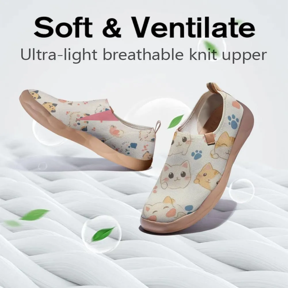 Women's Blossom Slip On Shoes Colorful Comfortable Lightweight Art Travel Sneakers Casual Floral Stylish Everyday Loafers