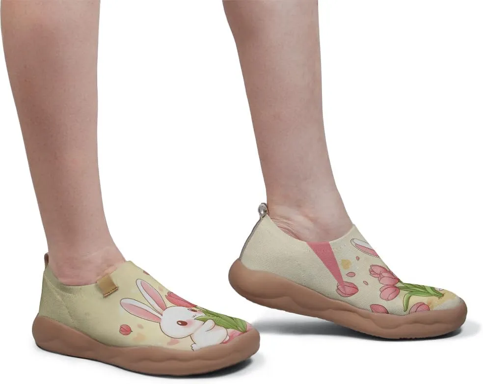 Women's Blossom Slip On Shoes Colorful Comfortable Lightweight Art Travel Sneakers Casual Floral Stylish Everyday Loafers