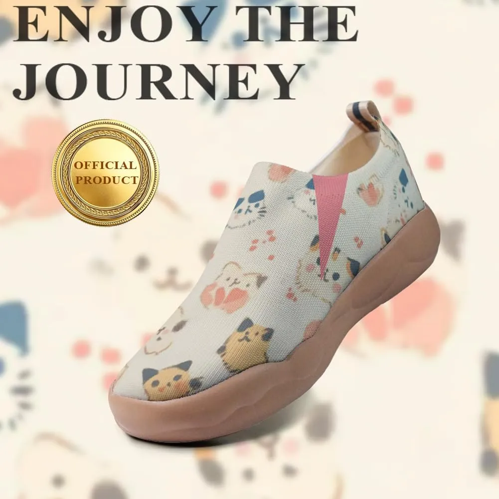 Women's Blossom Slip On Shoes Colorful Comfortable Lightweight Art Travel Sneakers Casual Floral Stylish Everyday Loafers