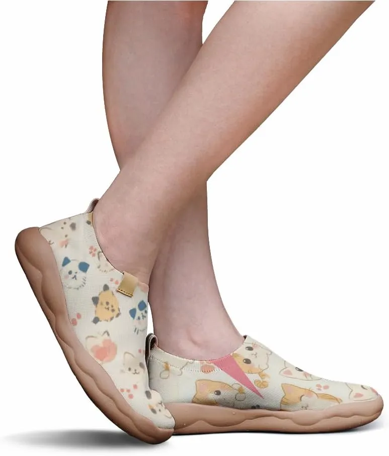 Women's Blossom Slip On Shoes Colorful Comfortable Lightweight Art Travel Sneakers Casual Floral Stylish Everyday Loafers
