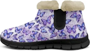 Womens Butterfly Snow Boots Winter Warm Ankle Booties for Women Comfortable Anti-Slip Outdoor Shoes Size 6-12