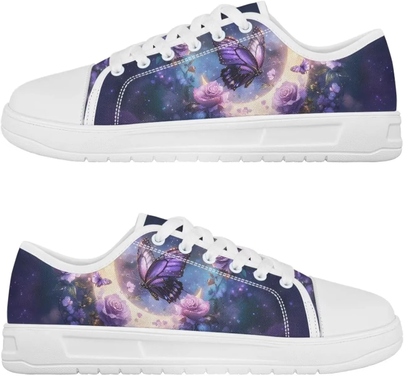Womens Canvas Sneakers Lightweight Lace Up Fashion Comfortable Canvas Shoes Low Top Slip On Casual Tennis Walking Footwear