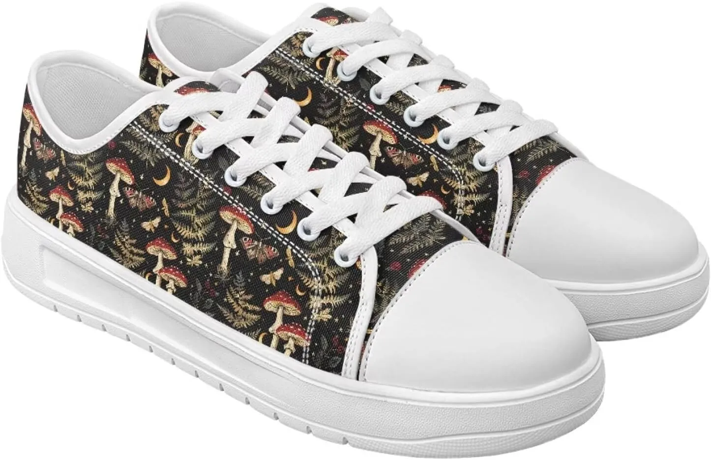 Womens Canvas Sneakers Lightweight Lace Up Fashion Comfortable Canvas Shoes Low Top Slip On Casual Tennis Walking Footwear