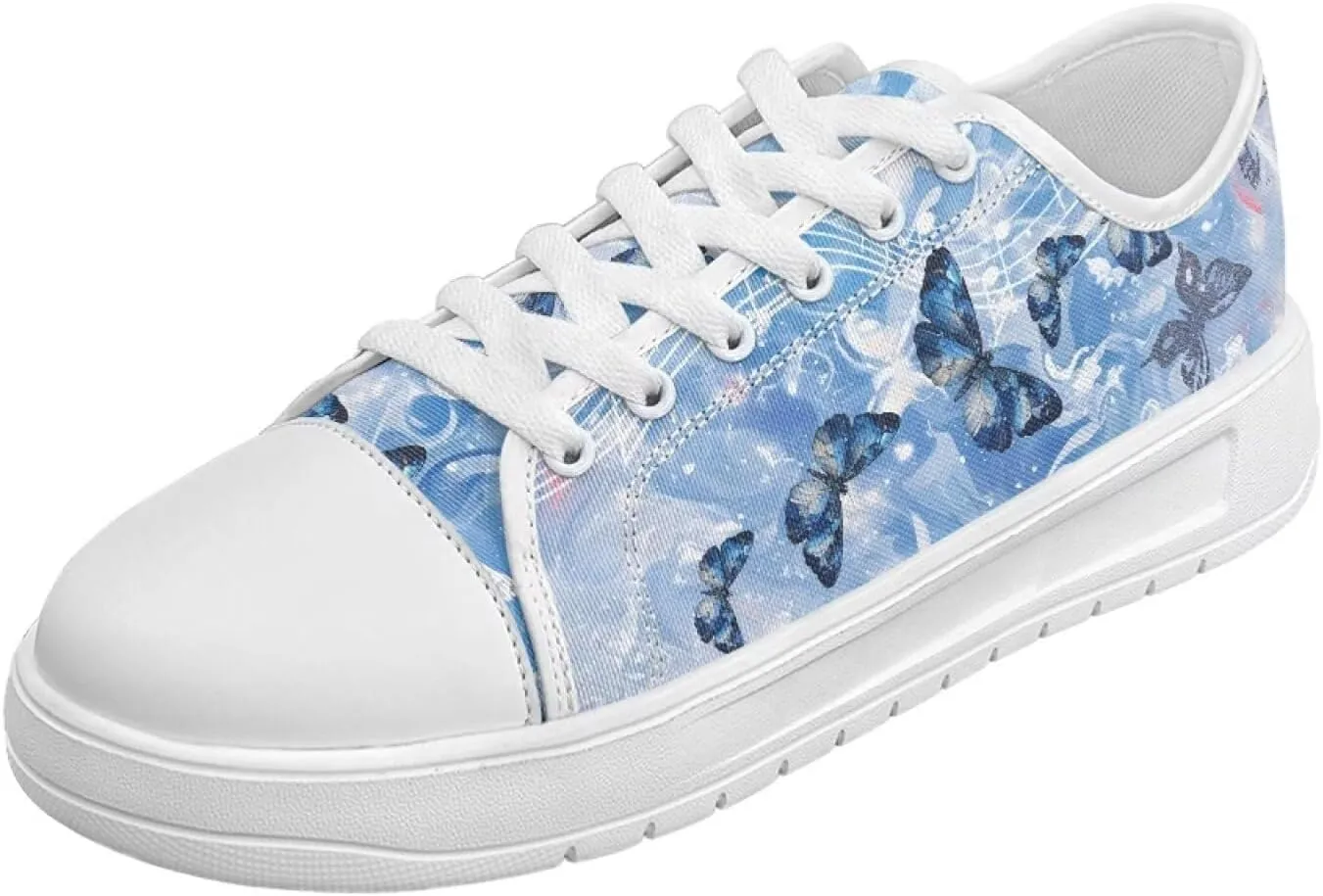 Womens Canvas Sneakers Lightweight Lace Up Fashion Comfortable Canvas Shoes Low Top Slip On Casual Tennis Walking Footwear