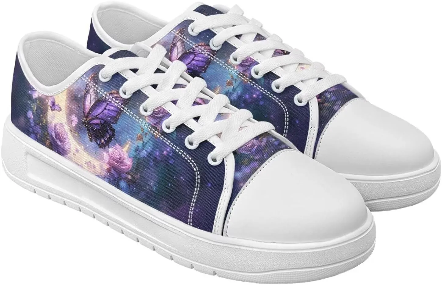 Womens Canvas Sneakers Lightweight Lace Up Fashion Comfortable Canvas Shoes Low Top Slip On Casual Tennis Walking Footwear
