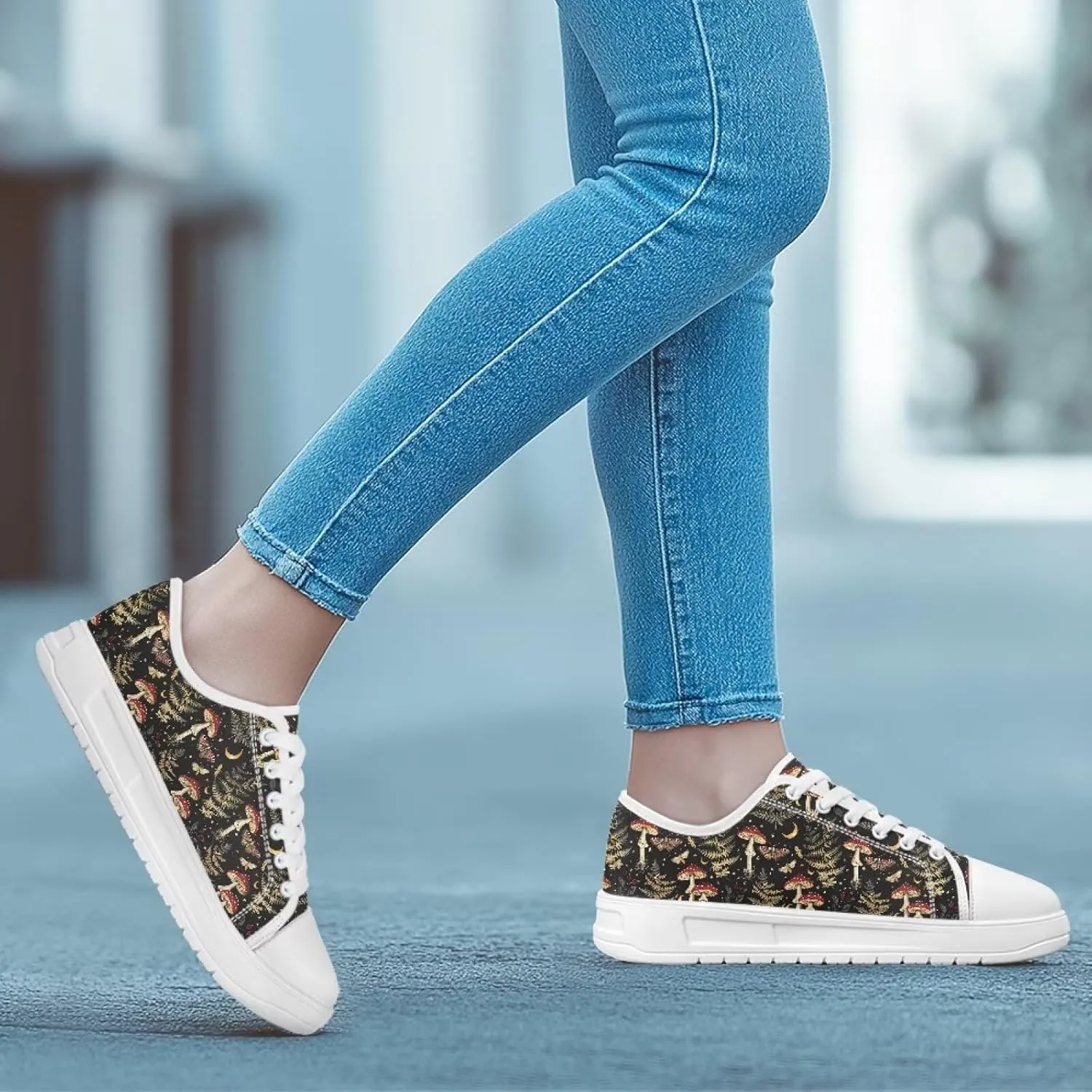 Womens Canvas Sneakers Lightweight Lace Up Fashion Comfortable Canvas Shoes Low Top Slip On Casual Tennis Walking Footwear