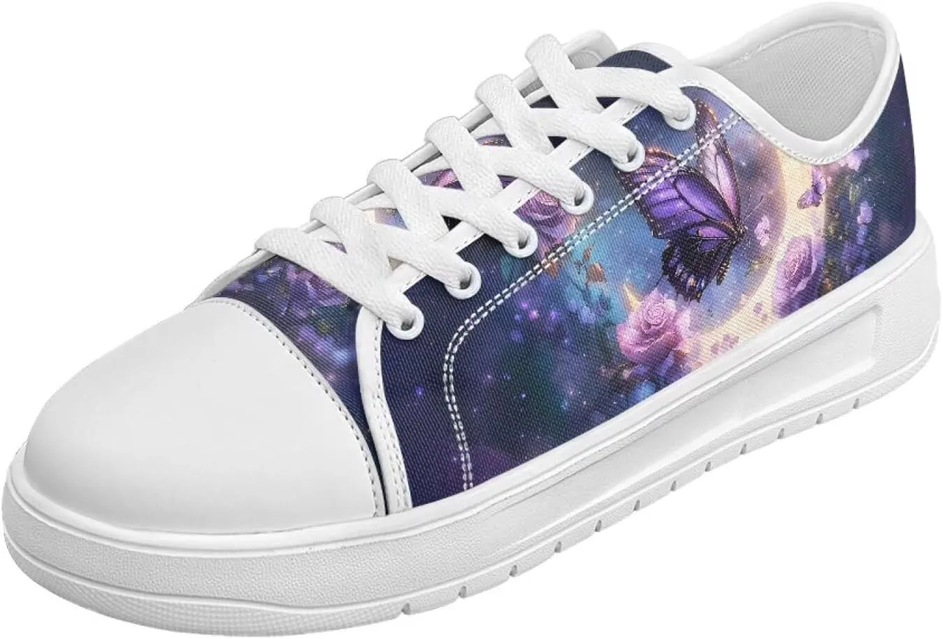 Womens Canvas Sneakers Lightweight Lace Up Fashion Comfortable Canvas Shoes Low Top Slip On Casual Tennis Walking Footwear