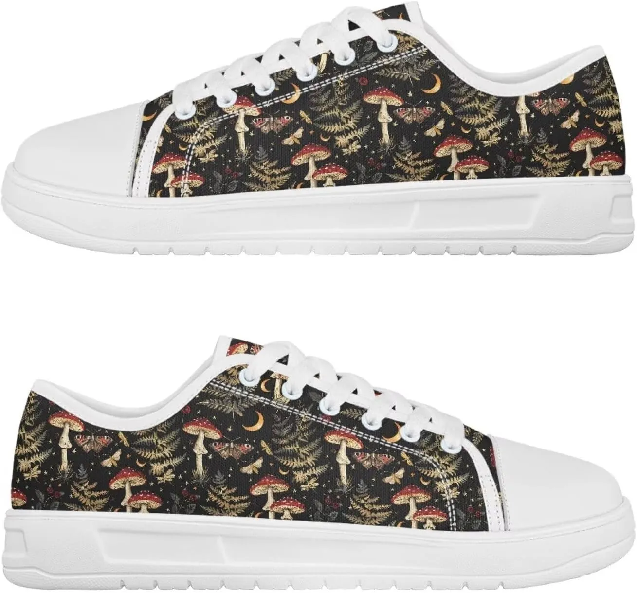 Womens Canvas Sneakers Lightweight Lace Up Fashion Comfortable Canvas Shoes Low Top Slip On Casual Tennis Walking Footwear