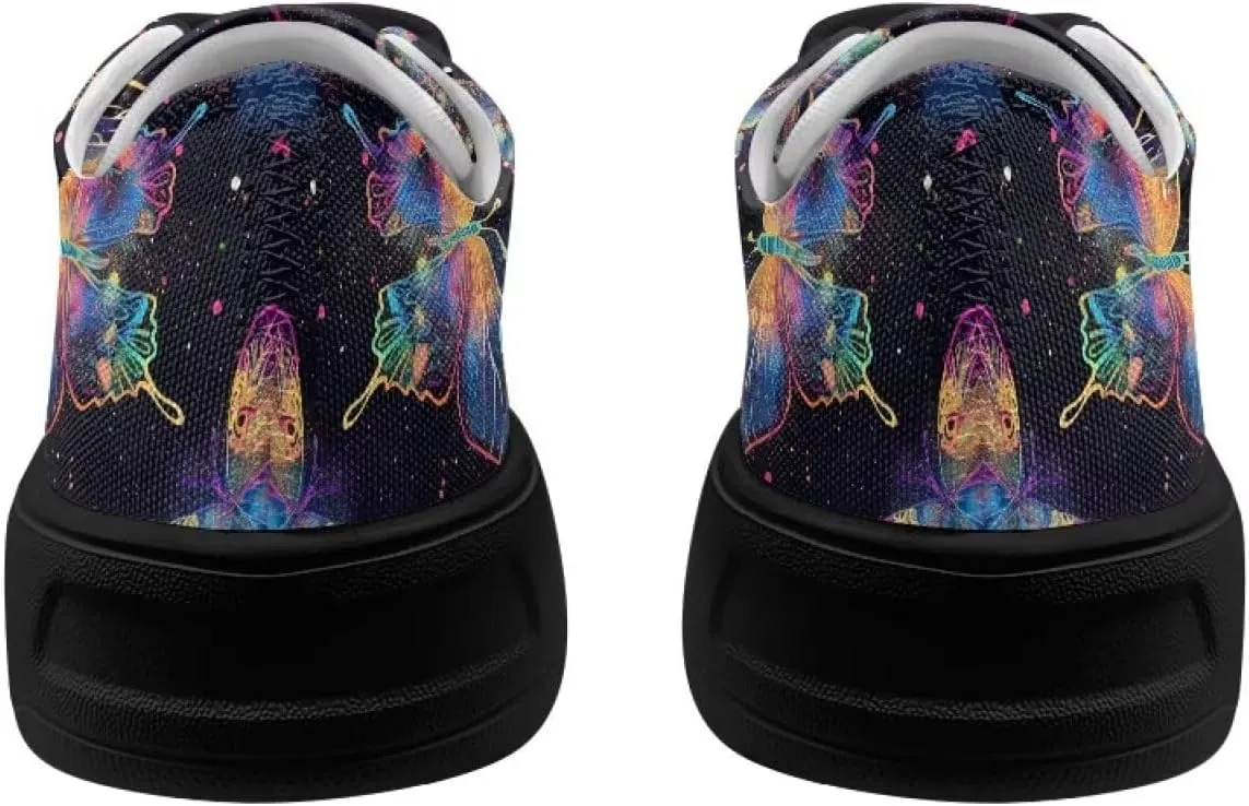 Women’s Canvas Sneakers Orthotic Walking Shoes with Memory Foam Non-Slip Canvas Shoes for Hiking Walking Running