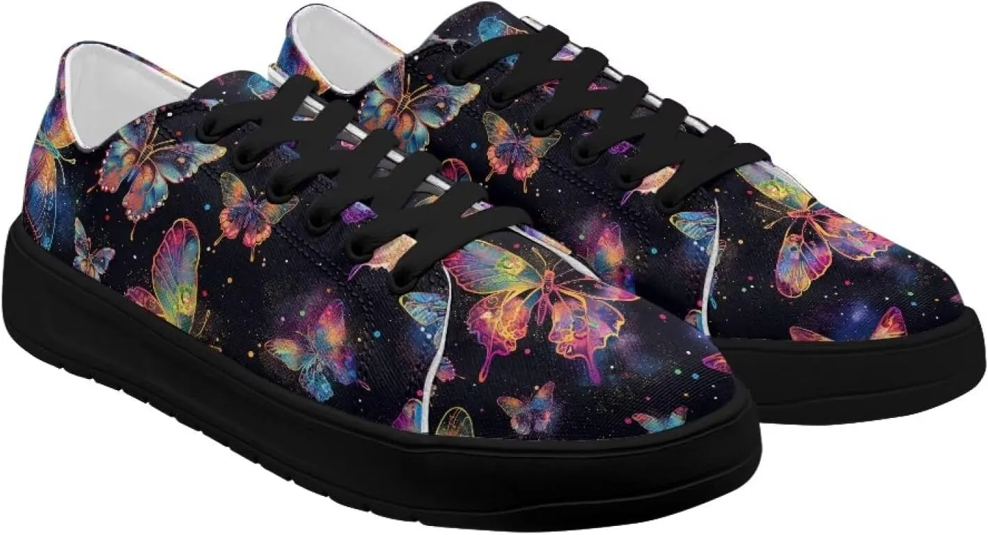 Women’s Canvas Sneakers Orthotic Walking Shoes with Memory Foam Non-Slip Canvas Shoes for Hiking Walking Running