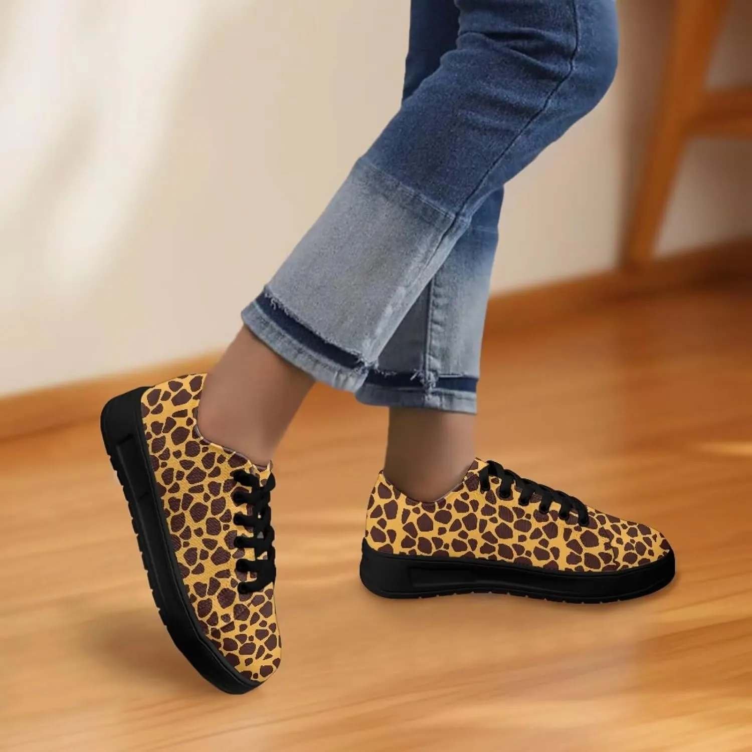 Women’s Canvas Sneakers Orthotic Walking Shoes with Memory Foam Non-Slip Canvas Shoes for Hiking Walking Running