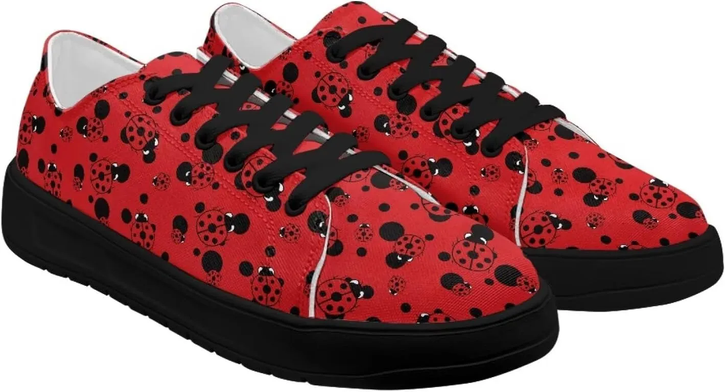 Women’s Canvas Sneakers Orthotic Walking Shoes with Memory Foam Non-Slip Canvas Shoes for Hiking Walking Running