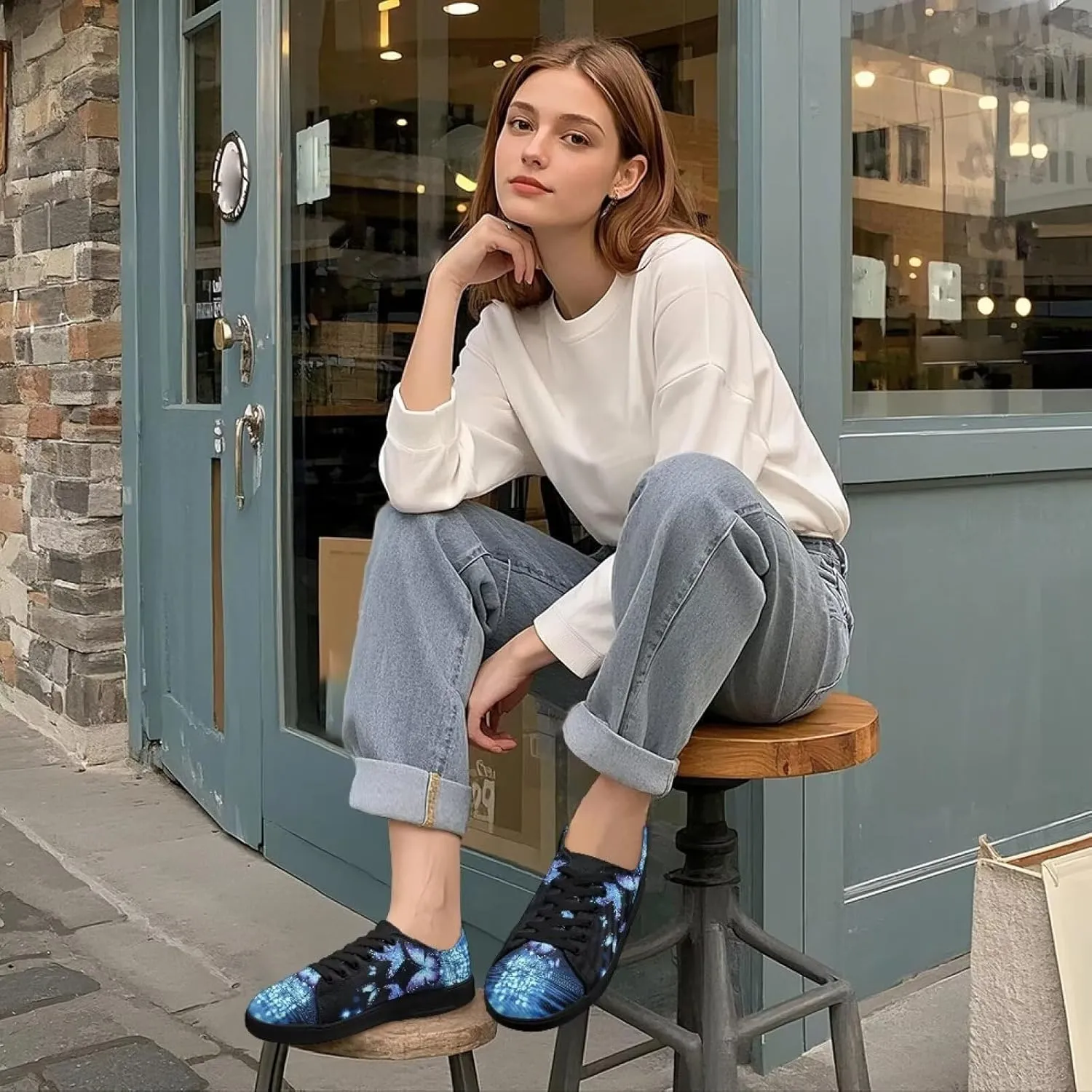 Women's Casual Canvas Shoes Comfortable Low Top Walking Shoes Classic Polyester Upper Arch Support Canvas Sneakers