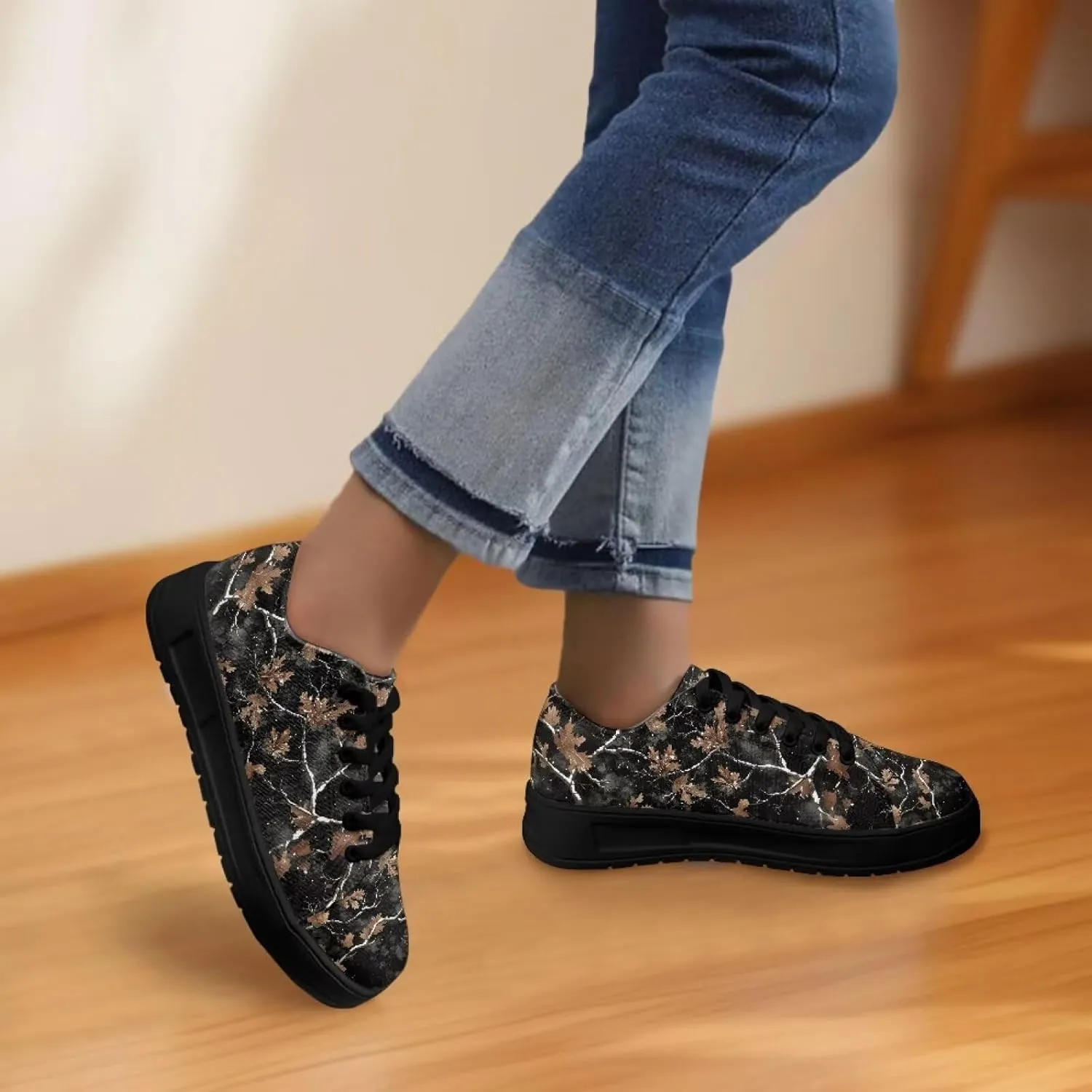 Women's Casual Canvas Shoes Comfortable Low Top Walking Shoes Classic Polyester Upper Arch Support Canvas Sneakers