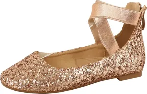 Women's Classic Ballerina Flats with Elastic Crossing Ankle Straps Ballet Flat Yoga Flat Shoes Slip On Loafers