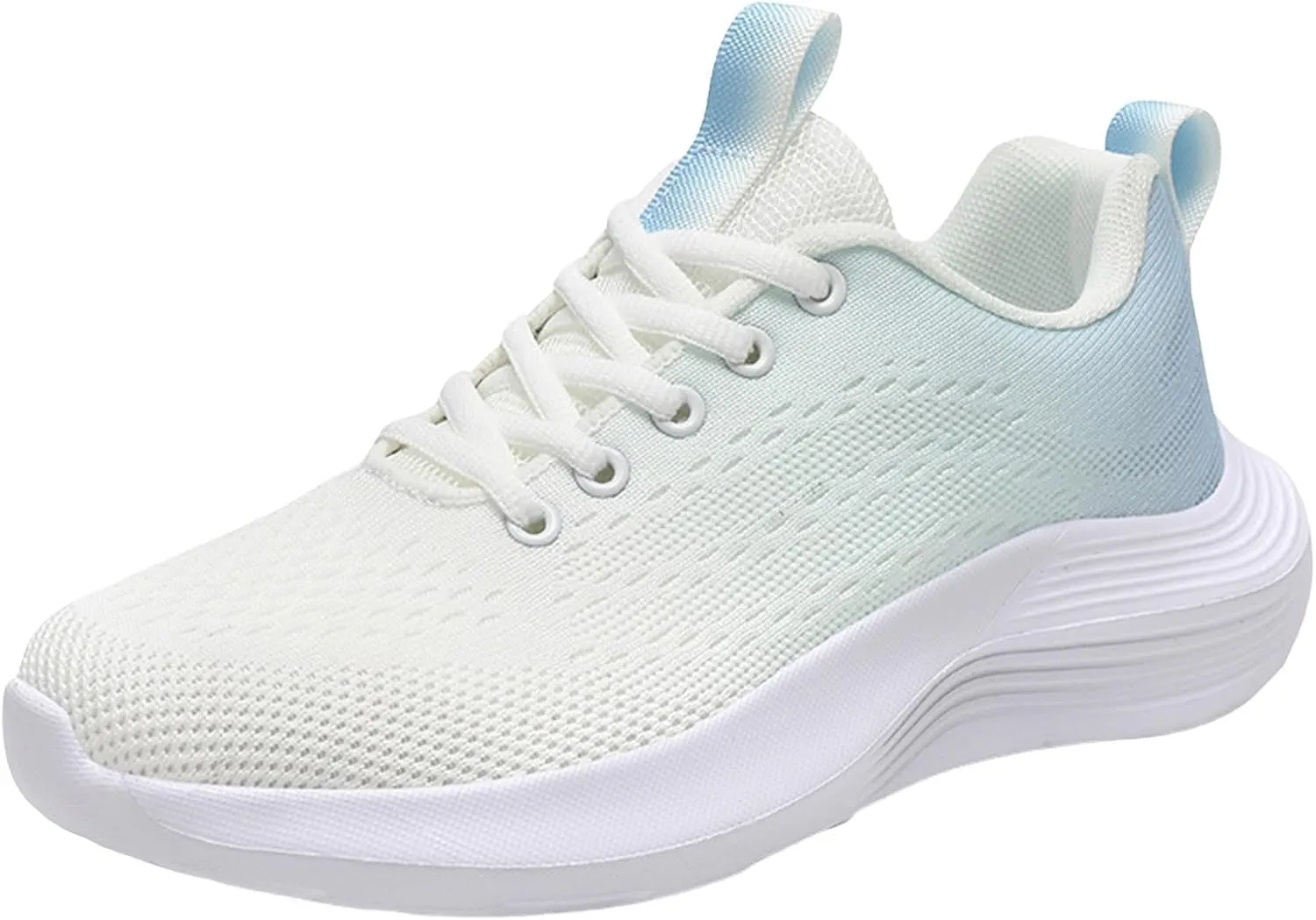 Womens Comfortable Sneakers with Arch Support,Non Slip Cushioned Running Shoes for Women,Summer Breathable Mesh Knit Lightweight Sneaker Travel Friendly Footwear Gym Workout Shoes Daily Work