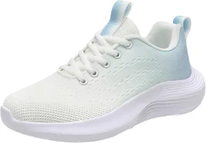 Womens Comfortable Sneakers with Arch Support,Non Slip Cushioned Running Shoes for Women,Summer Breathable Mesh Knit Lightweight Sneaker Travel Friendly Footwear Gym Workout Shoes Daily Work