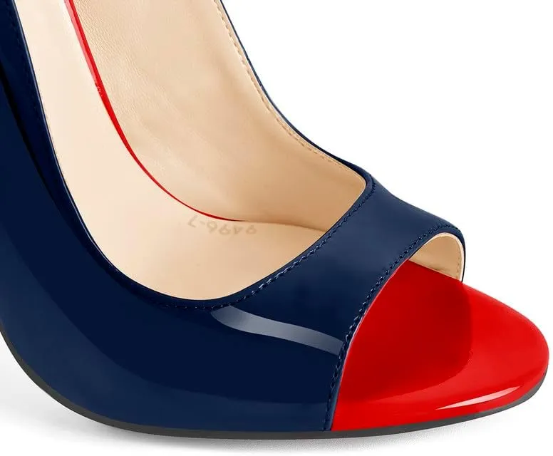 Women's Fashion Open Peep Toe Adjustable Buckle Backstrap Slingback Stiletto Heel Dress Sandals