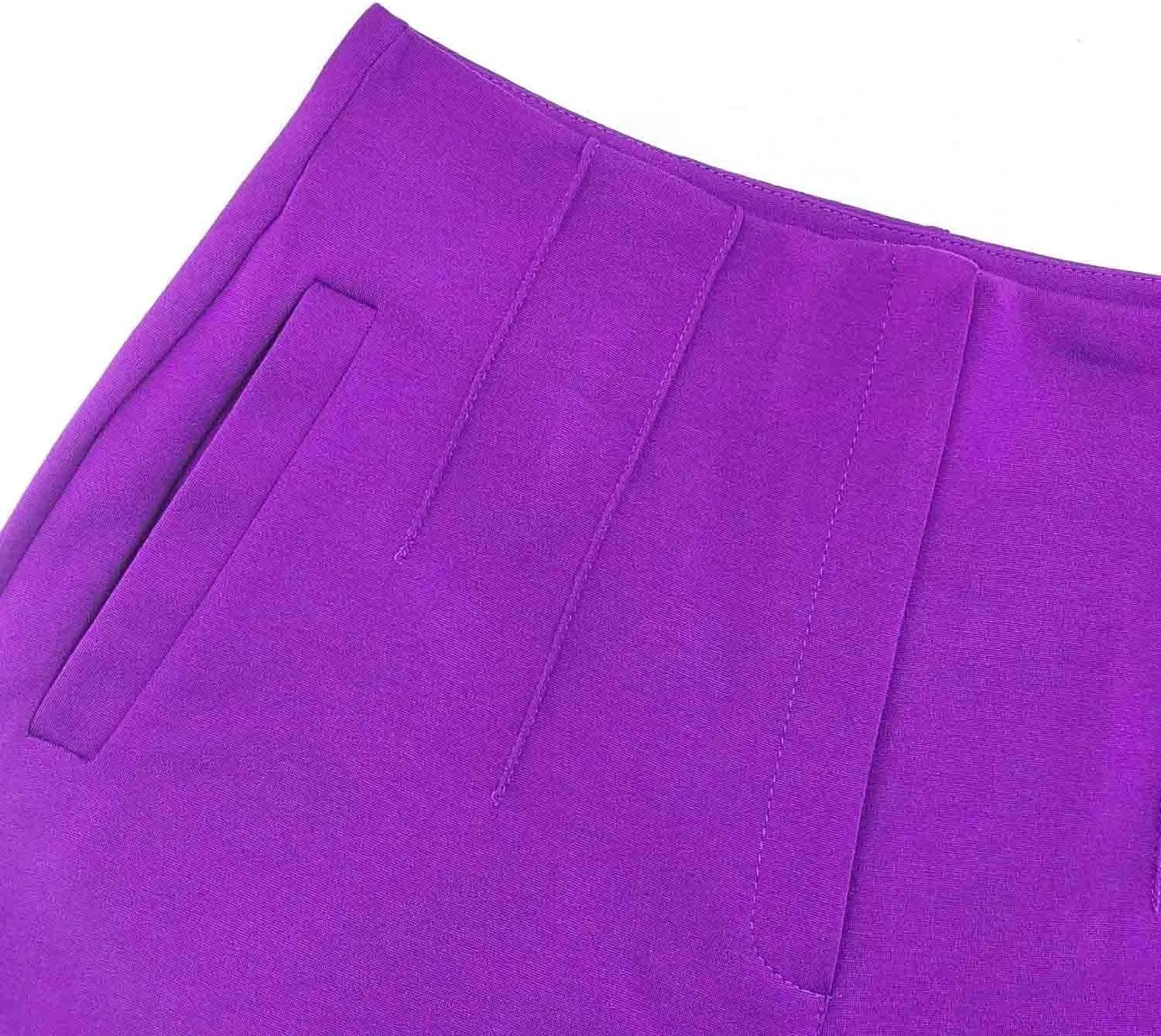 Womens High Waisted Pants Trendy Pleated Straight Leg Dress Pant Business Work Casual Trousers