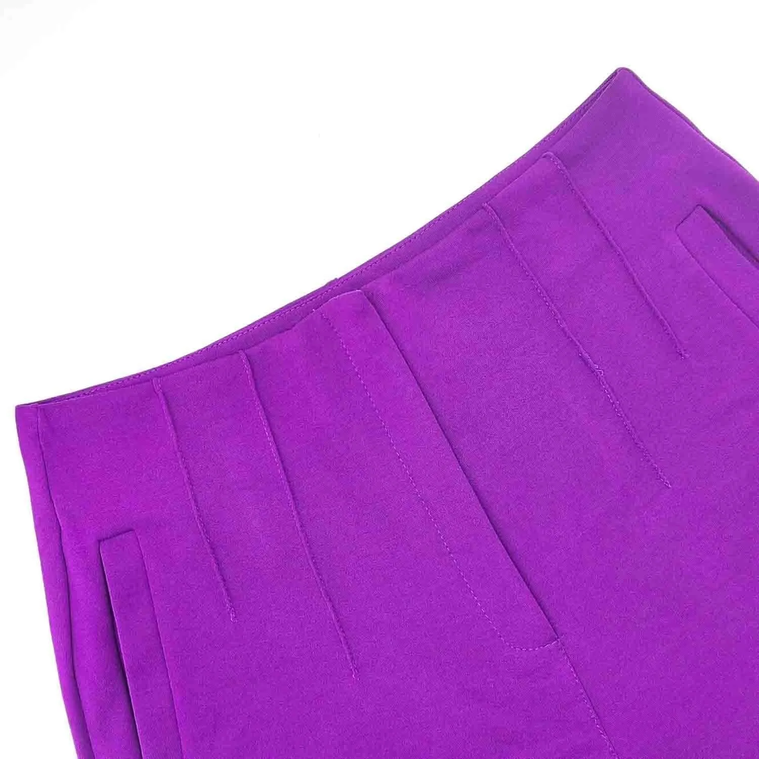 Womens High Waisted Pants Trendy Pleated Straight Leg Dress Pant Business Work Casual Trousers