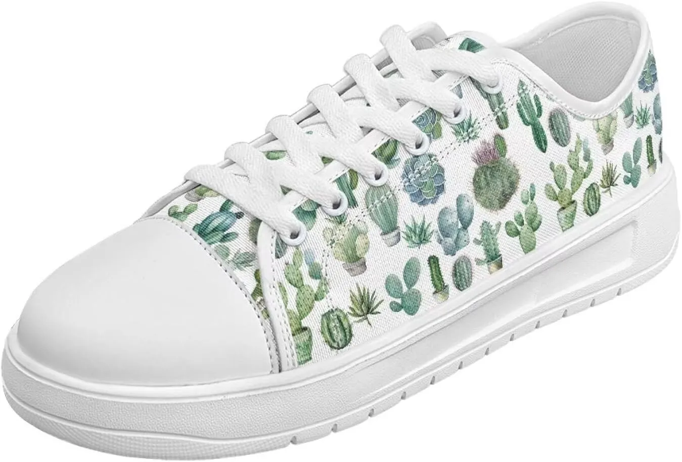 Women's Lace Up Low Top Canvas Shoes Fashion Casual Round Toe Sneakers Hands Free No Laces Barefoot Shoes US5.5-13.5
