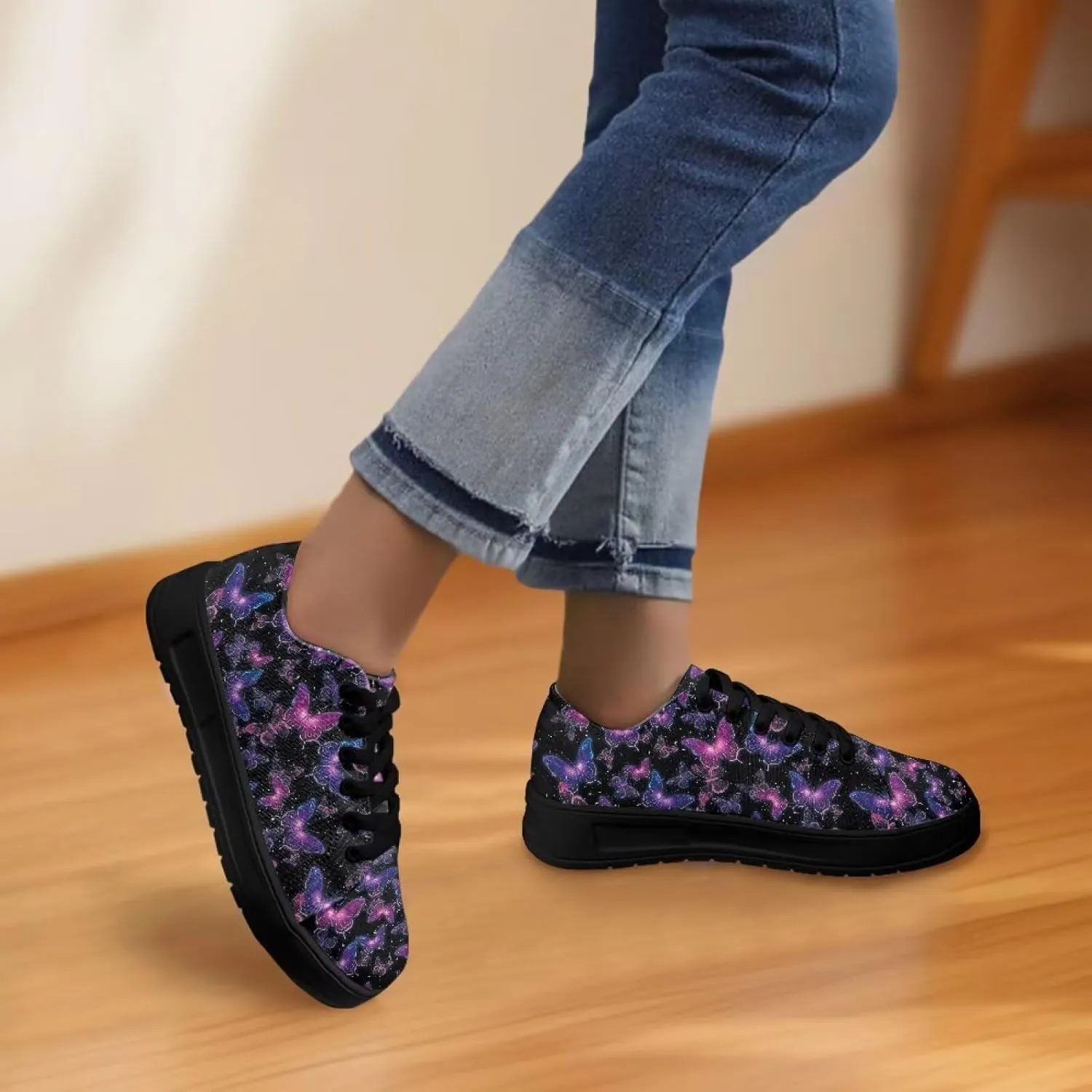 Women's Lace up Low Top Canvas Shoes Low Top Sneakers Fashion Casual Sneakers with Arch Support Comfy Flats 5.5-13.5