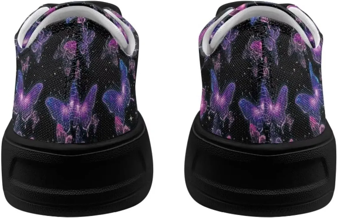 Women's Lace up Low Top Canvas Shoes Low Top Sneakers Fashion Casual Sneakers with Arch Support Comfy Flats 5.5-13.5