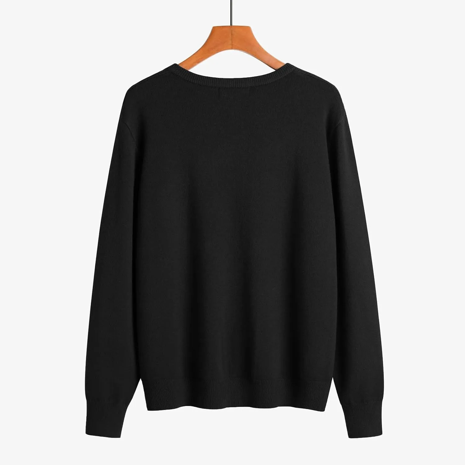 Women's Long Sleeve V-Neck Knit Cardigans Open Front Trendy Outwear Button up Lightweight Casual Sweater