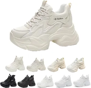 Women's Orthopedic Sneakers Fashionable Walking lace-up Height-Enhancing Thick-Soled Casual Shoes Comfortable Non-Slip Orthopedic dad Shoes