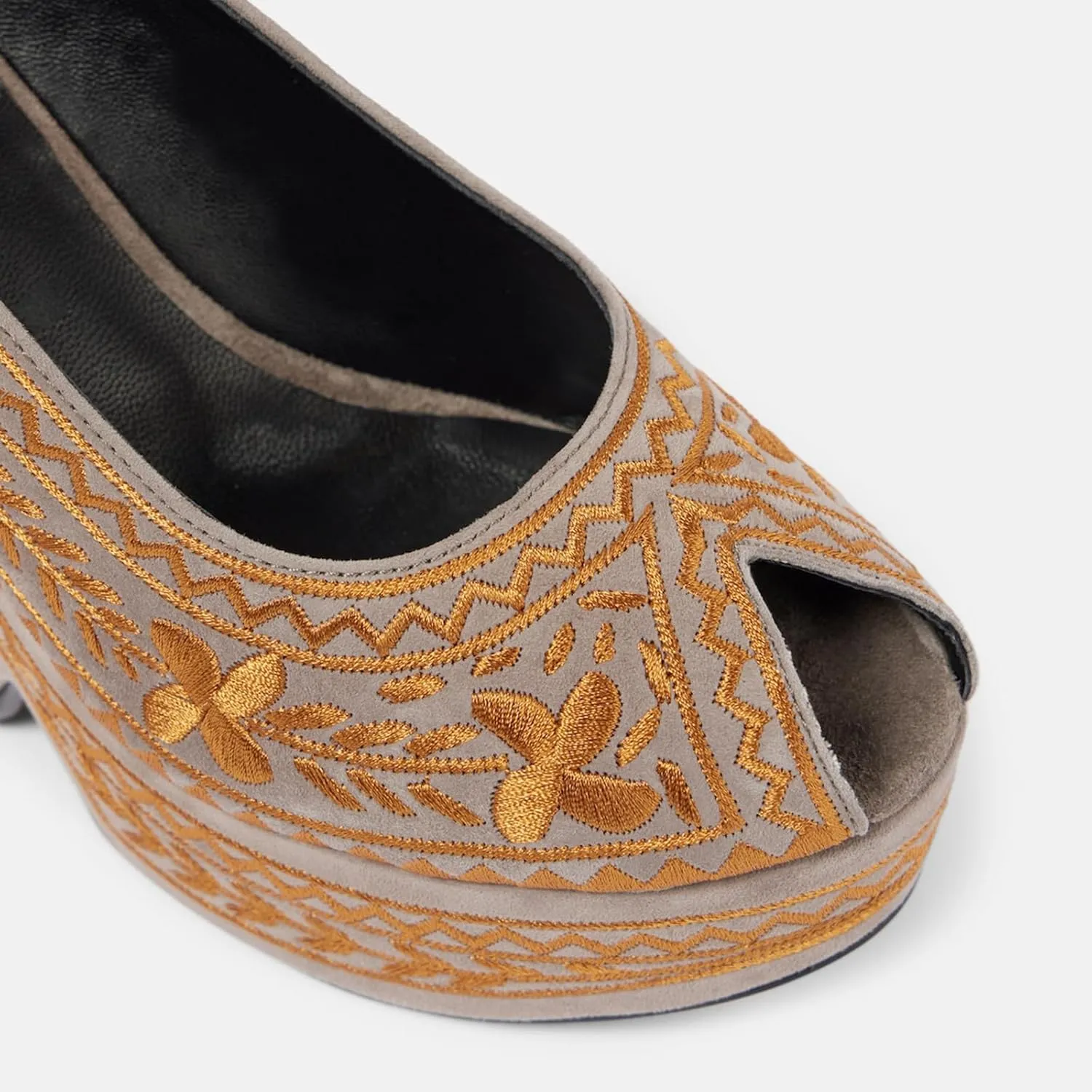 Women's Platform Leather/Rhinestone/Embroidered Slingback Heels Peep Round Toe Wedge Heel Pumps Backstrap Buckle High Heel Dress Shoes Sandals Ladies