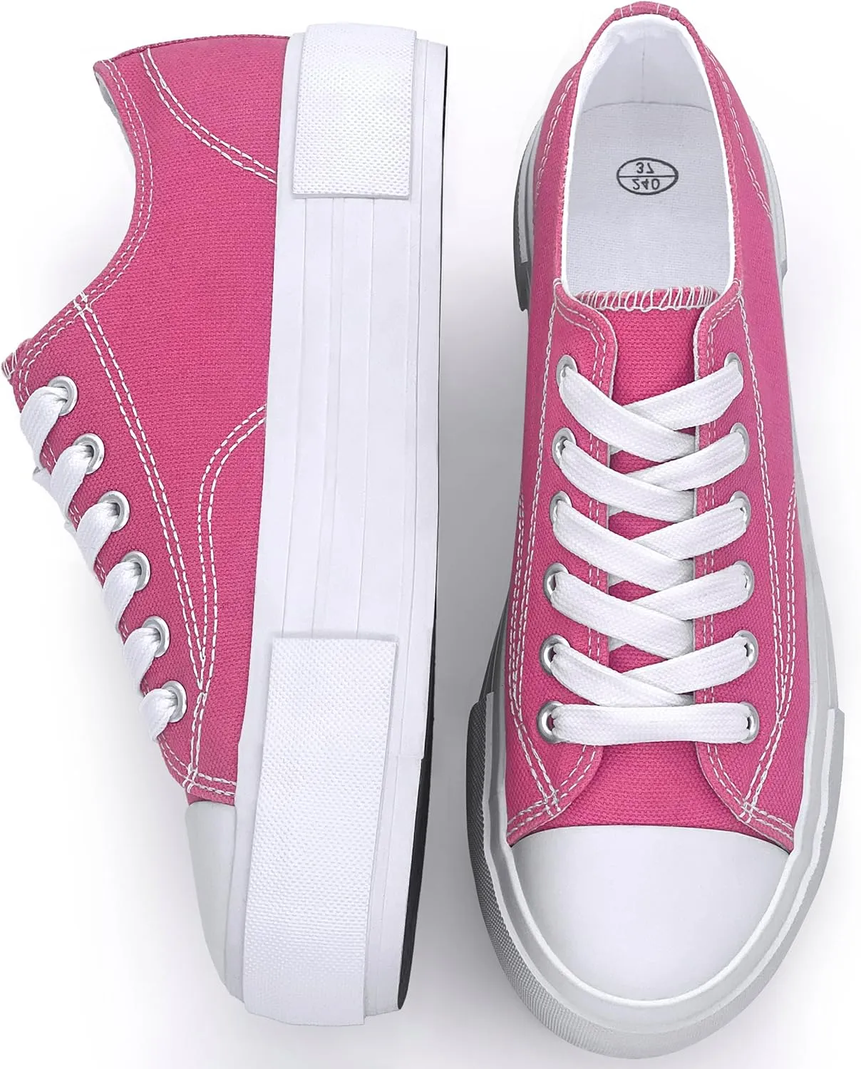 Women's Platform Sneakers 4cm Height Increase, Classic Canvas Platform Low Top Sneakers for Women and Teen Girls, Multiple Colors Fashion Trendy Cute Shoes
