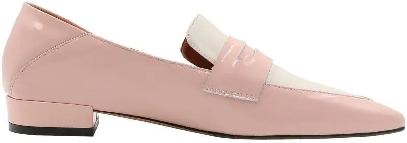 Women's Pointed Toe Patent Leather Handmade Two-Tone Slip On Soft Office Loafers Flats Shoes