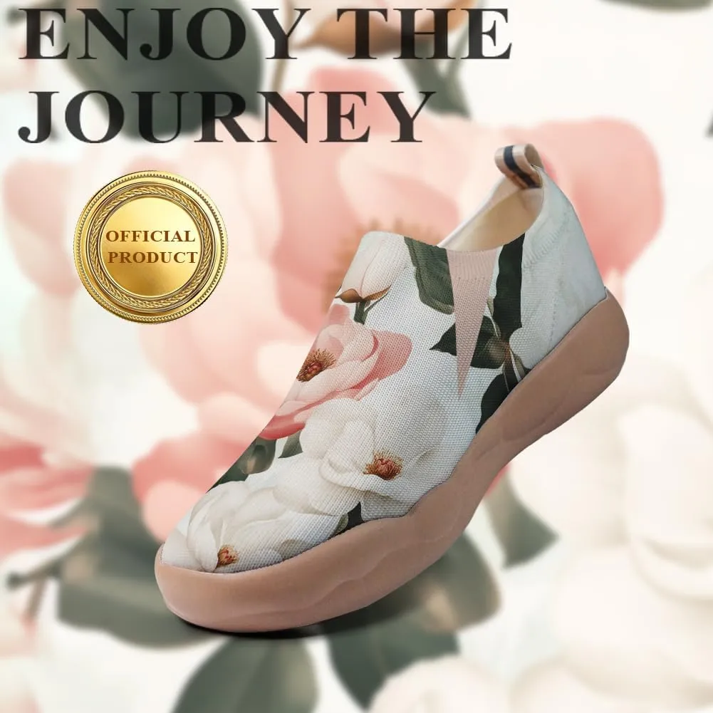 Women's Sakura Pink Trail Shoes Biomechanical Design Loafers Airflow Mesh Support Gym to Cafe Ready