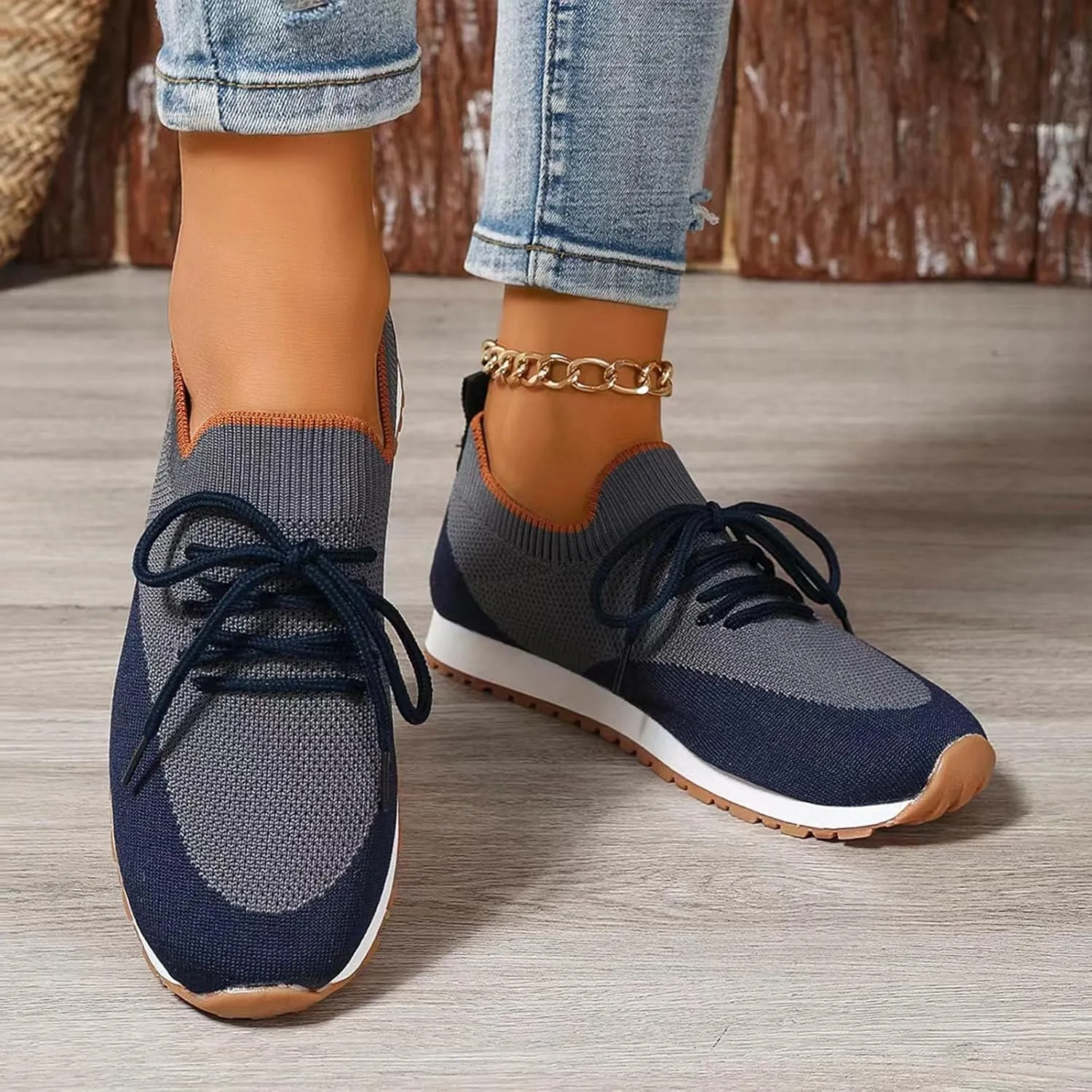 Women's Soft Sole Cushion Sneakers Non Slip Workout Fashion Tennis Running Sneakers Arch Support Walking Shoe