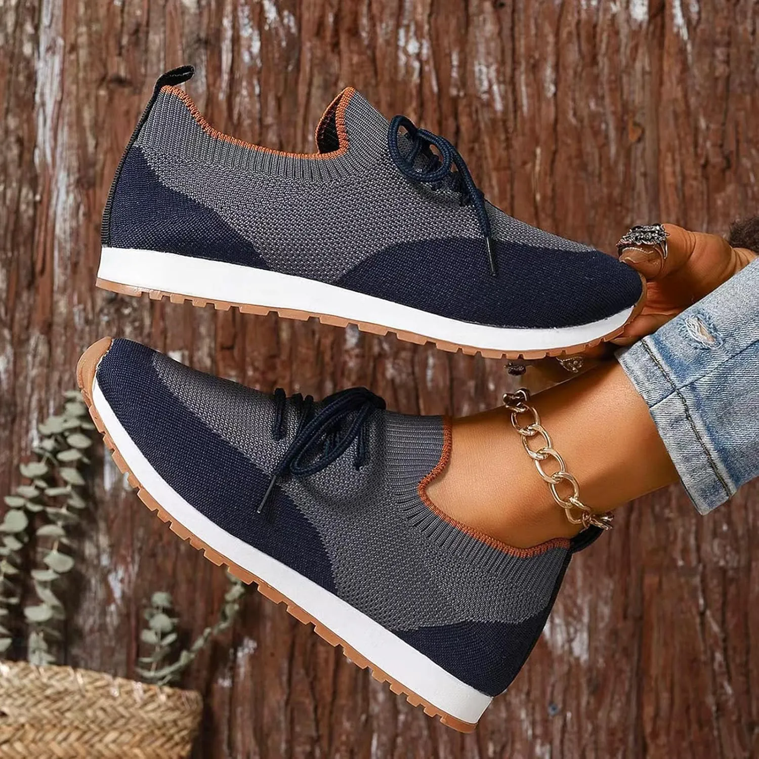 Women's Soft Sole Cushion Sneakers Non Slip Workout Fashion Tennis Running Sneakers Arch Support Walking Shoe