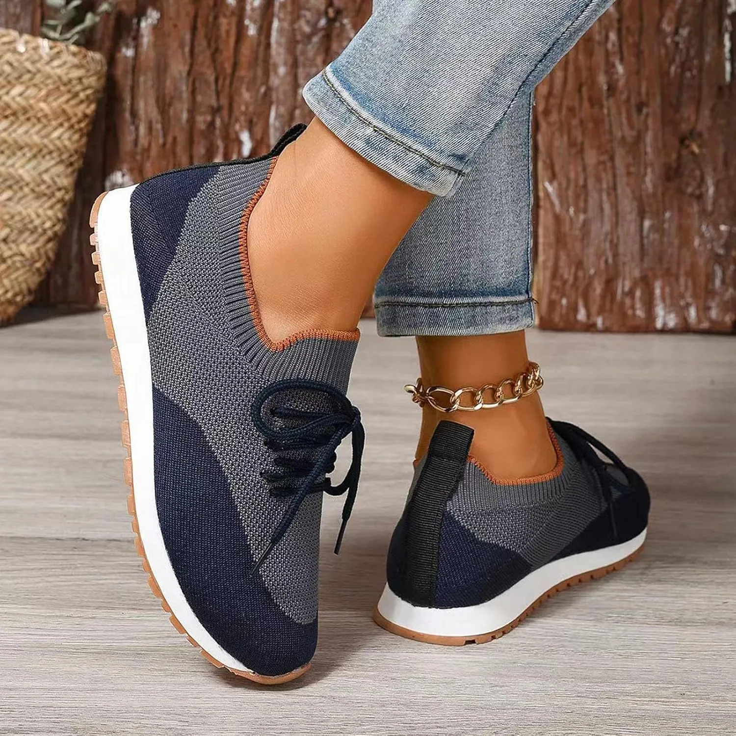 Women's Soft Sole Cushion Sneakers Non Slip Workout Fashion Tennis Running Sneakers Arch Support Walking Shoe
