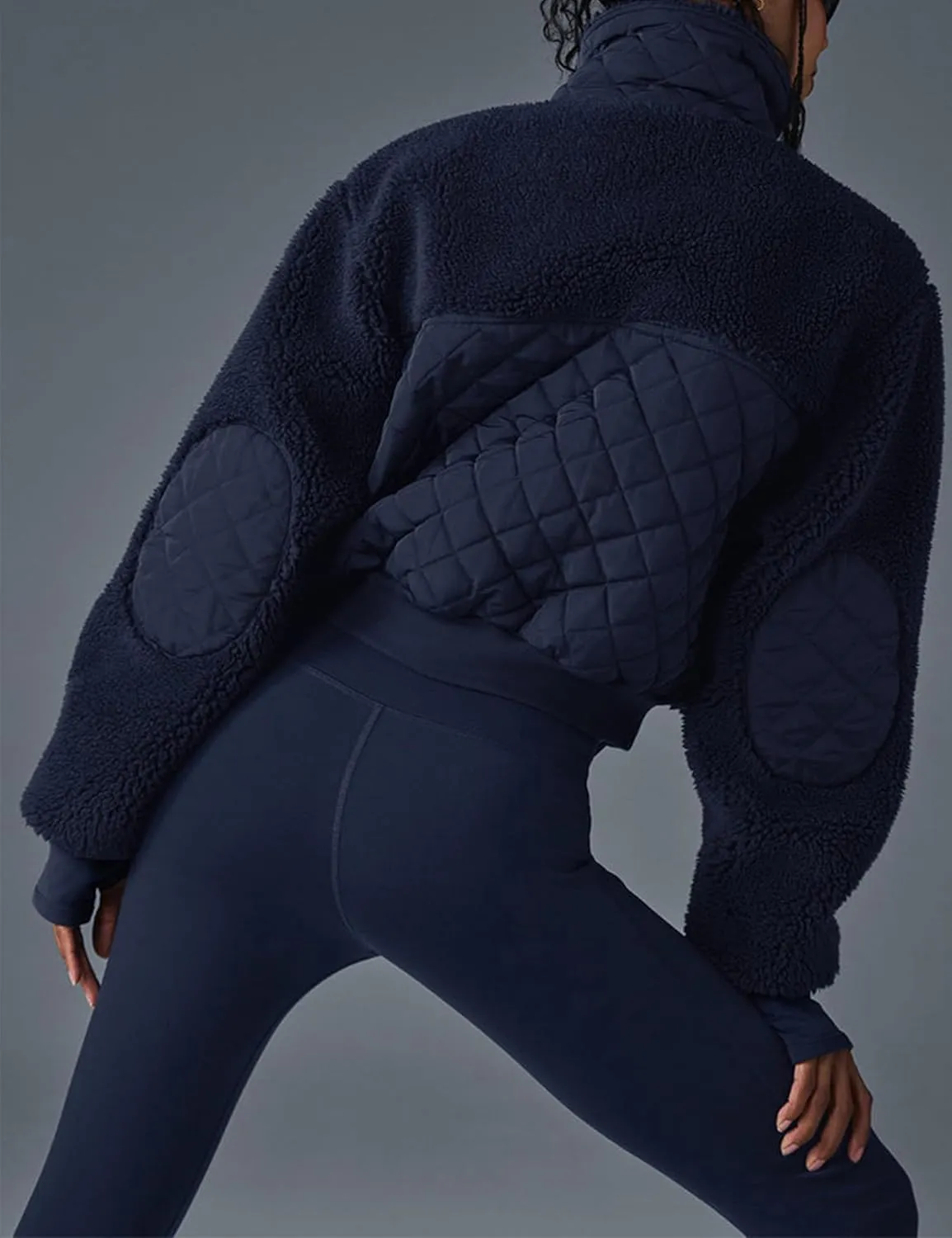 Womens Winter Trendy Full Zipper Fleece Jackets Long Sleeve Relaxed Warm Sherpa Coats with Pockets