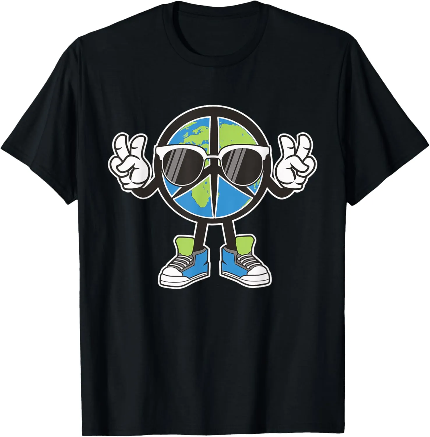 World Peace On Earth Shirt Global Love Peace Sign Funny Tee T-Shirt