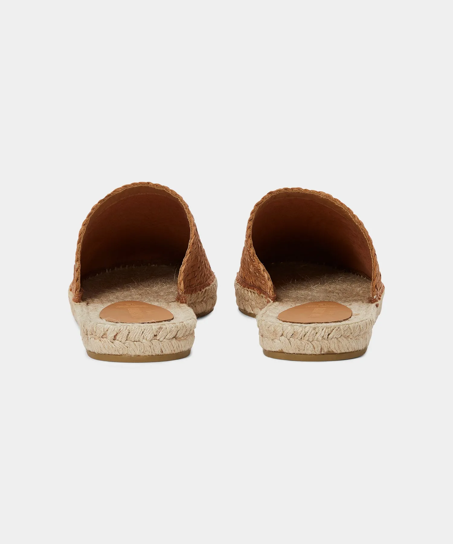 Woven Leather Espadrille Mule