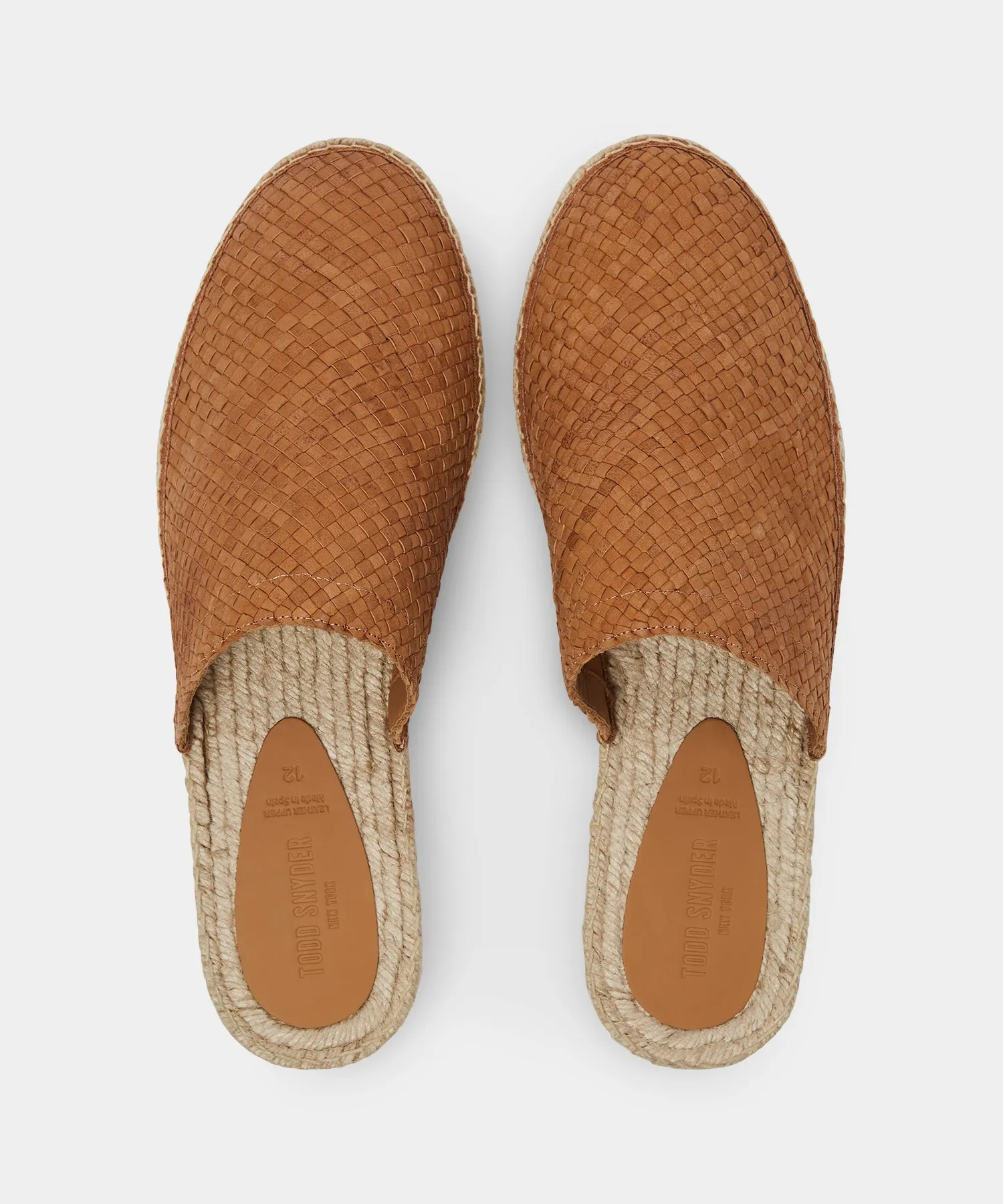 Woven Leather Espadrille Mule