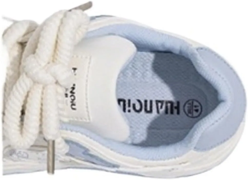 Y2K Korean Chunky White Sneakers, Kawaii Anime Ice Cream Style, Cloud Sole Breathable Shoes for Travel, Ins Outfit for Students, Trendy Gift for Daughter