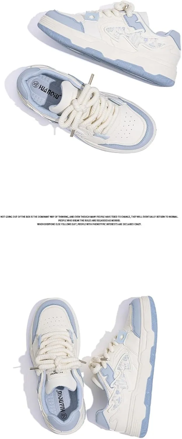 Y2K Korean Chunky White Sneakers, Kawaii Anime Ice Cream Style, Cloud Sole Breathable Shoes for Travel, Ins Outfit for Students, Trendy Gift for Daughter