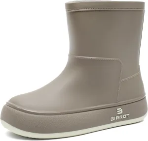 YUHITYGZGS Rain Boots for Women, Lightweight Waterproof Rubber Boots, Anti-Slip Chelsea Womens Rain Boots, Stylish Mid Heel Ankle Garden Booties with Comfy Insoles for Outdoor